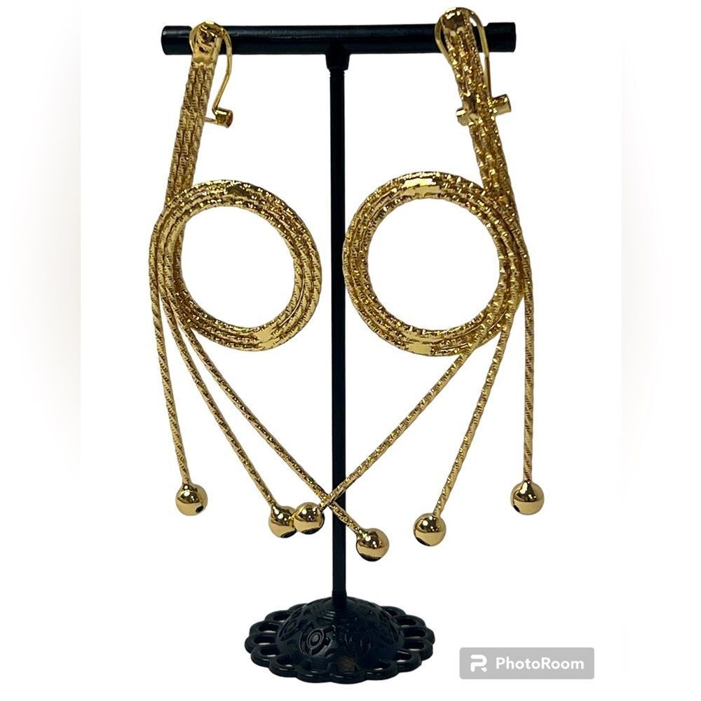 14K Gold Filled Premium Dangle Earrings from Dubai